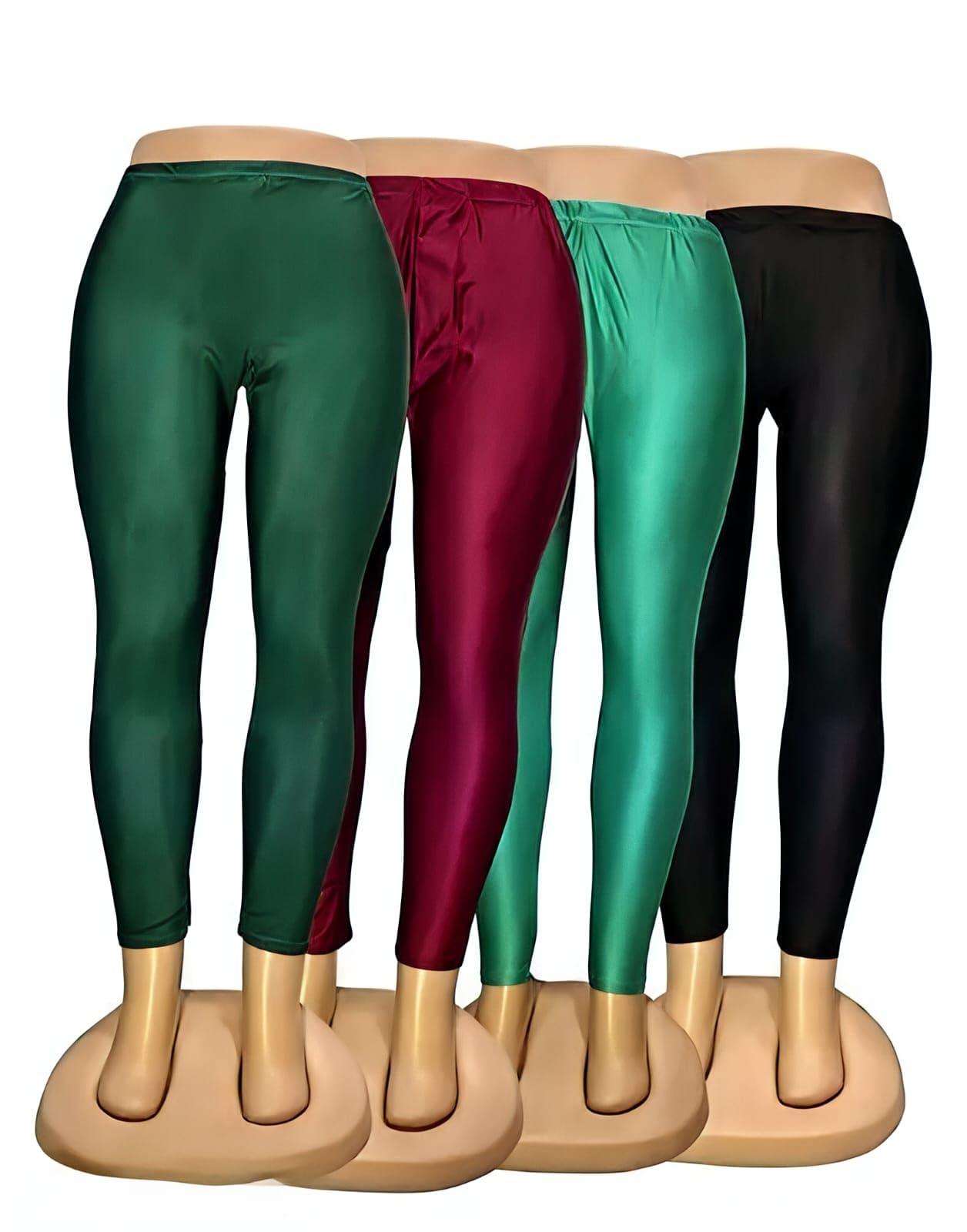 Women's Elastic Waist Leggings, Stretch Fit Casual Pants, Slim Fit Athletic Wear (Multi Colour) Pack of 4 (in, Numeric, 44, Regular)-picture-45