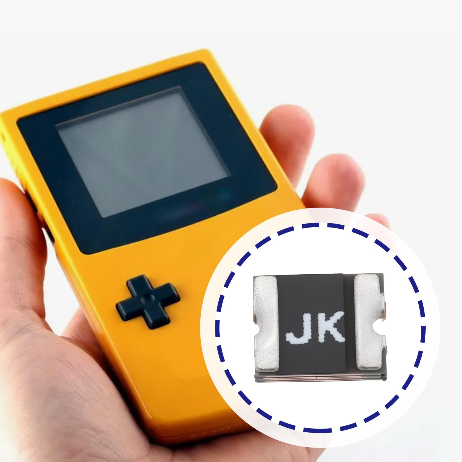 OTOTEC 10 Fusibles de Repuesto F1 F2 para Reparación de Placa de Circuito Compatible con Nintendo Game Boy Color Compatible con GBC.