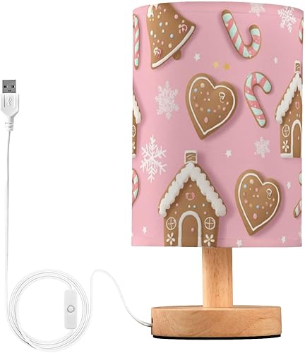 Miniatura 10 de Pfrewn Prewn - Lámpara de mesa de invierno de Navidad con puerto USB, diseño de estrella retro, árbol de Navidad, lámparas de noche rojas para rojo