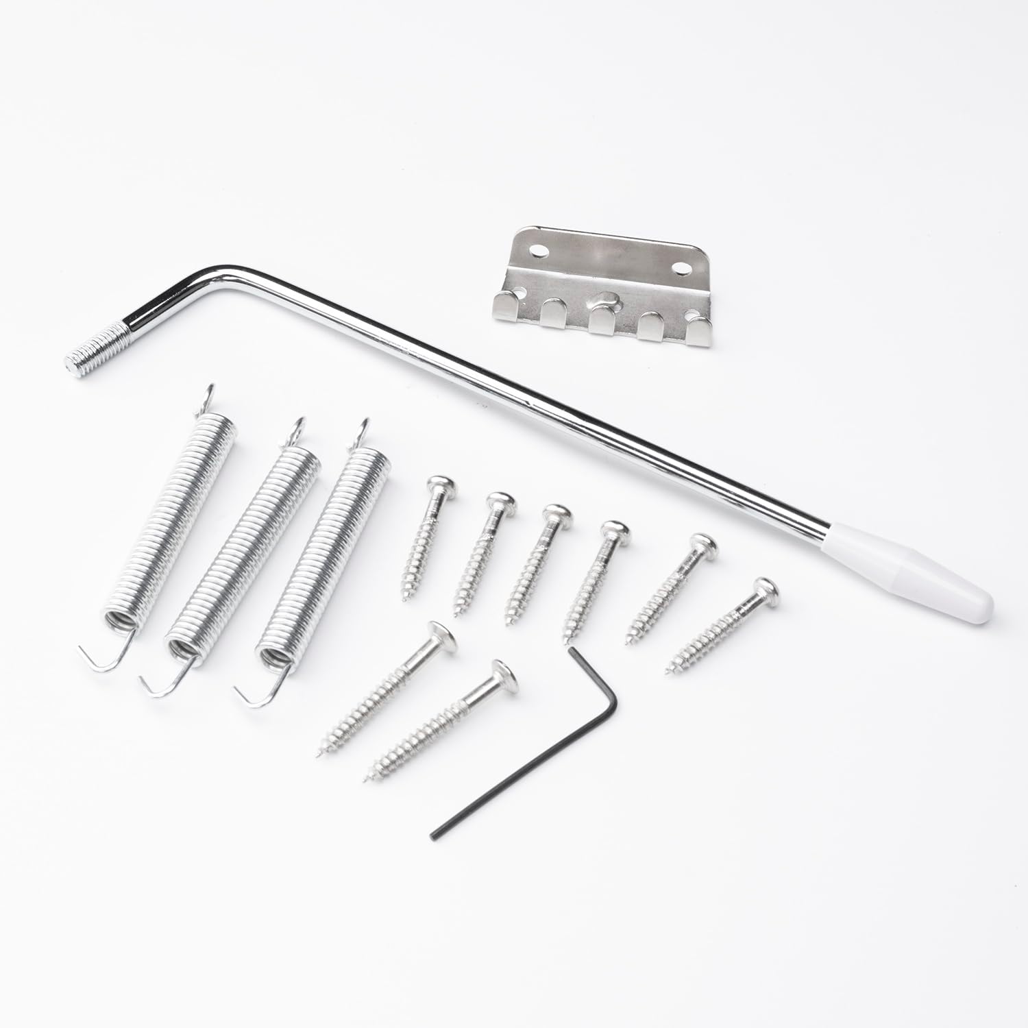 52.5mm Guitar Stratocaster Tremolo Bridge Set for Fender Strat Squier Electric Guitar Replacement, Silver