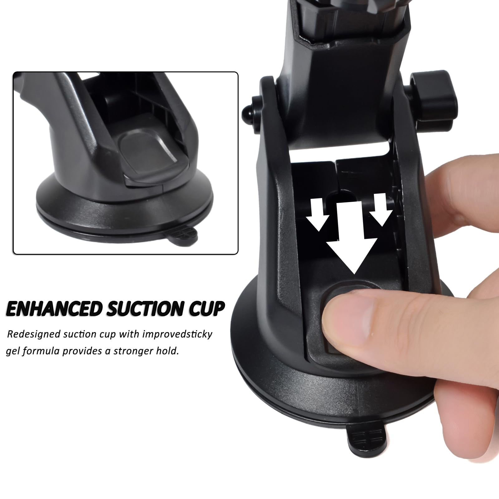 HYS Supporto per walkie talkie per auto, supporto radio a 2 vie, per cruscotto, parabrezza, finestra, radio a 2 vie, Compatibile con Baofeng Kenwood, Motorola Talkabout radio