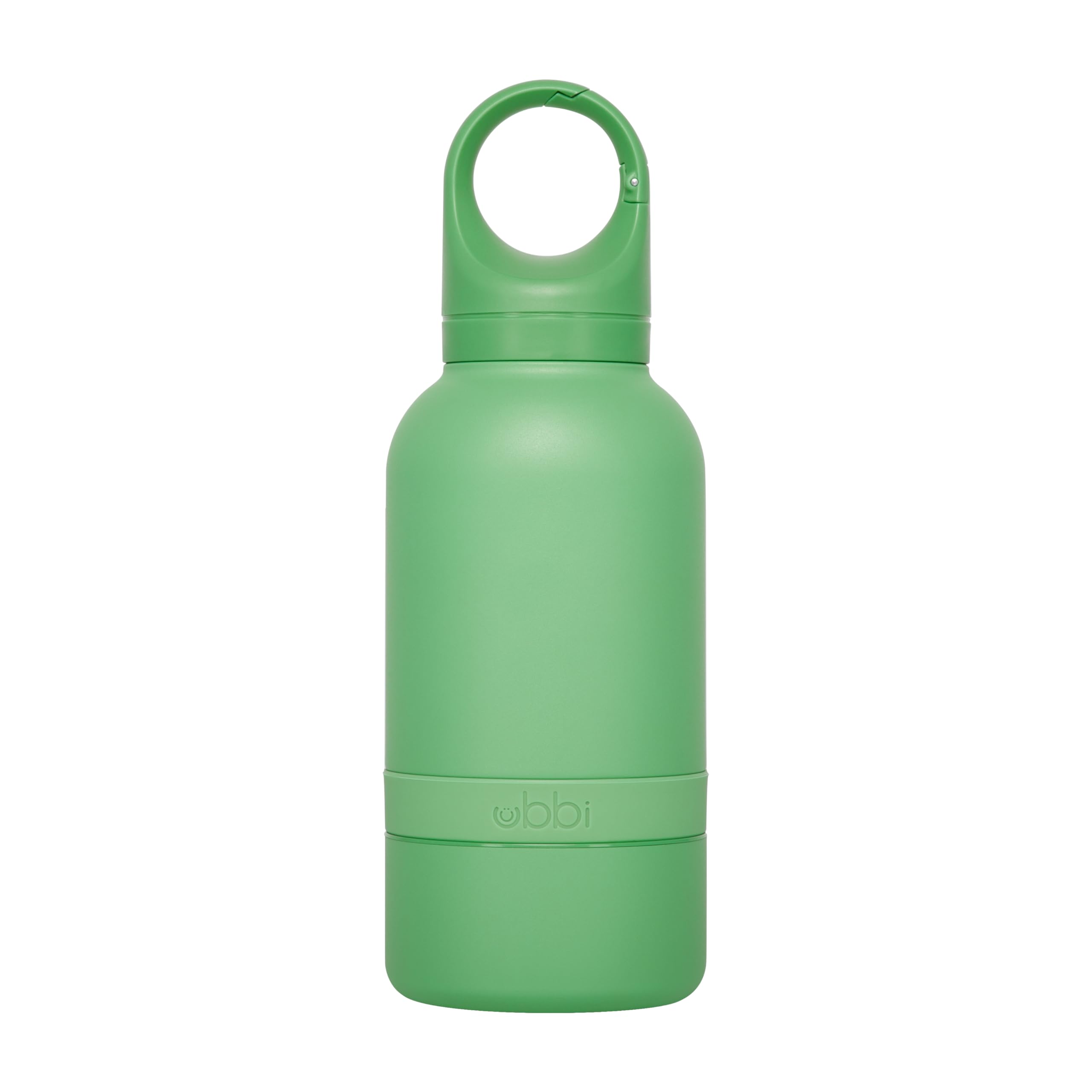 Ubbi Stainless Steel Insulated Portable 32 oz. Water Bottle for Dogs and Owners with Attached Dog Bowl Green - Image 2