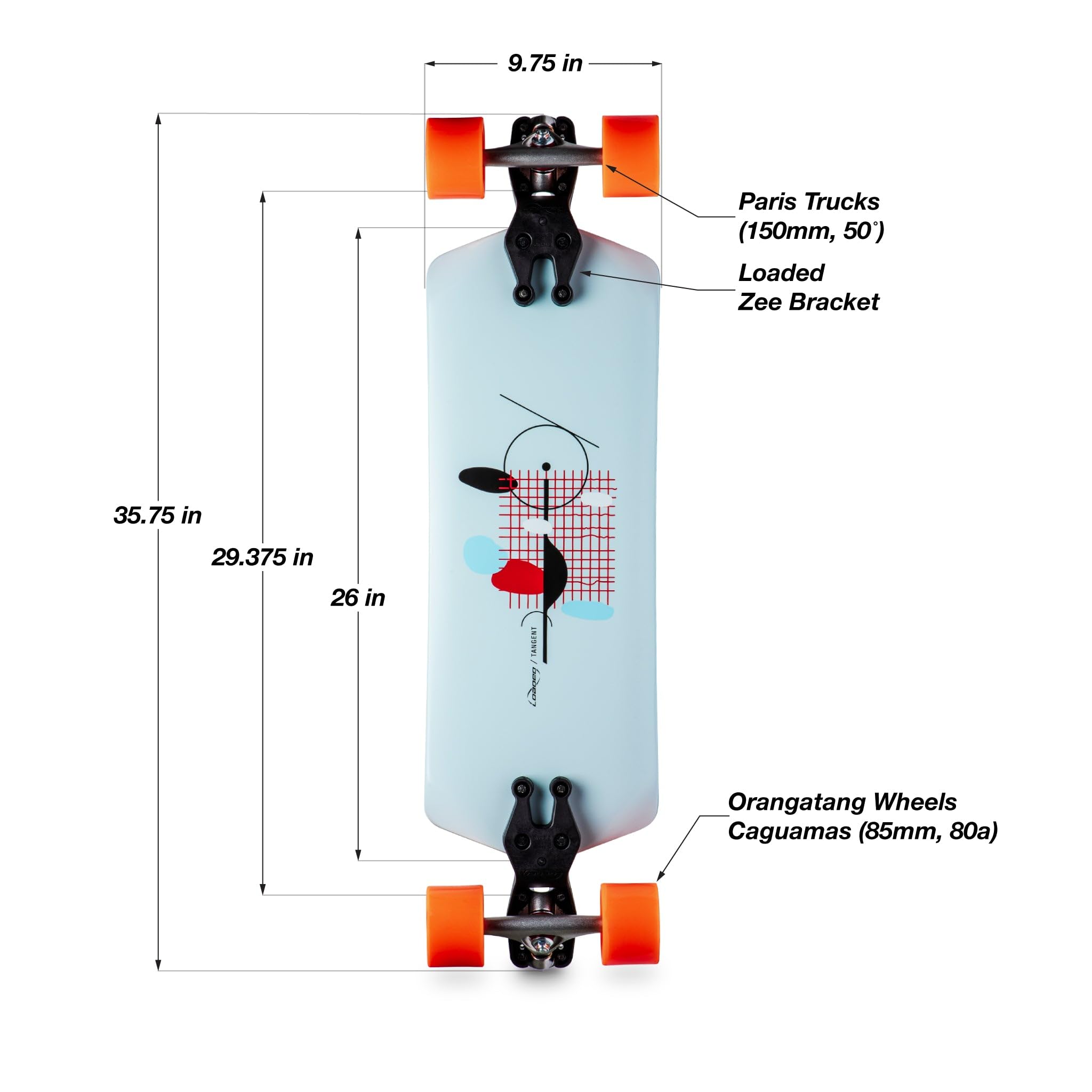 Loaded Boards Tangent Longboard Commuting Cruiser Skateboard