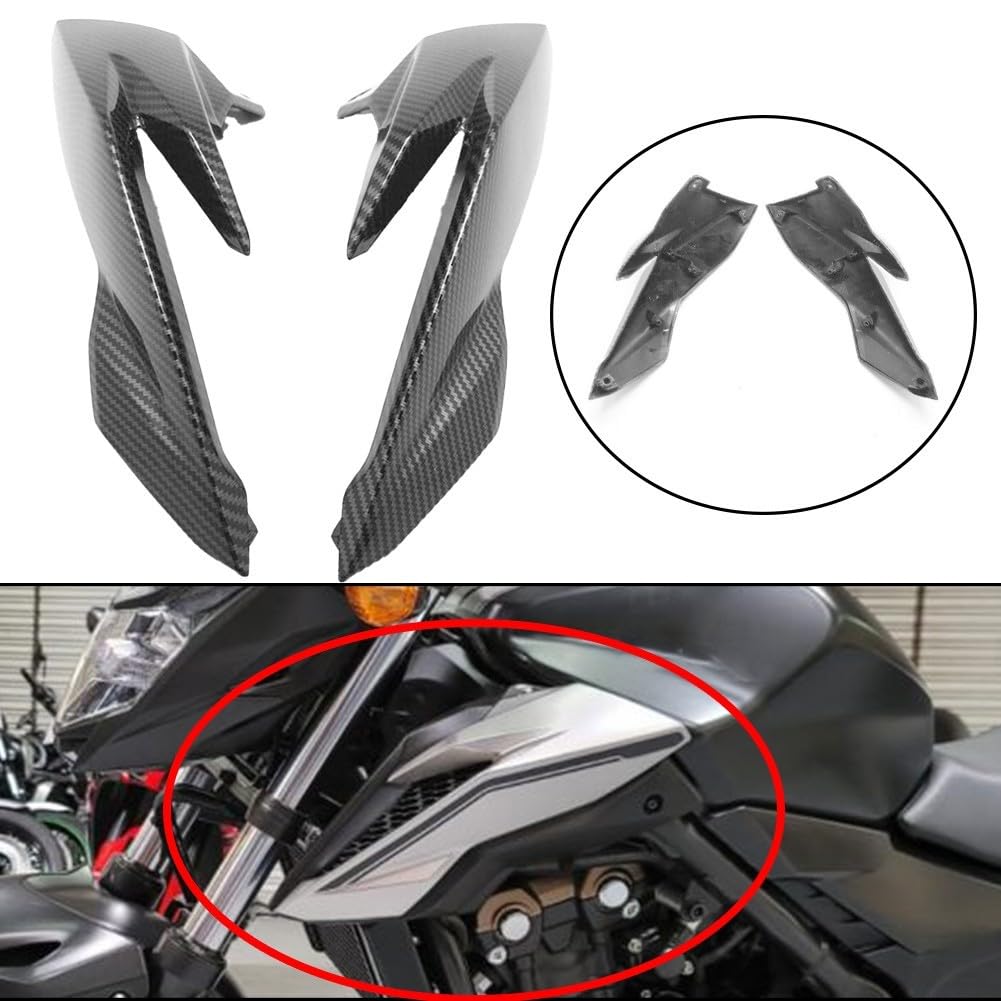 Kohlefaser Tankabdeckung Obere Verkleidung Lüftungsgitter Panel für Honda CB500F 2016-2018 ABS Kunststoff