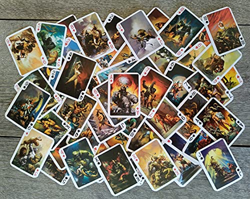 Fanstasy Playing Cards (Poker Deck 54 Cards All Different) Vintage Retro Fantasy Scifi Magazine Covers Comic Art By Ken Kelly #TOP3