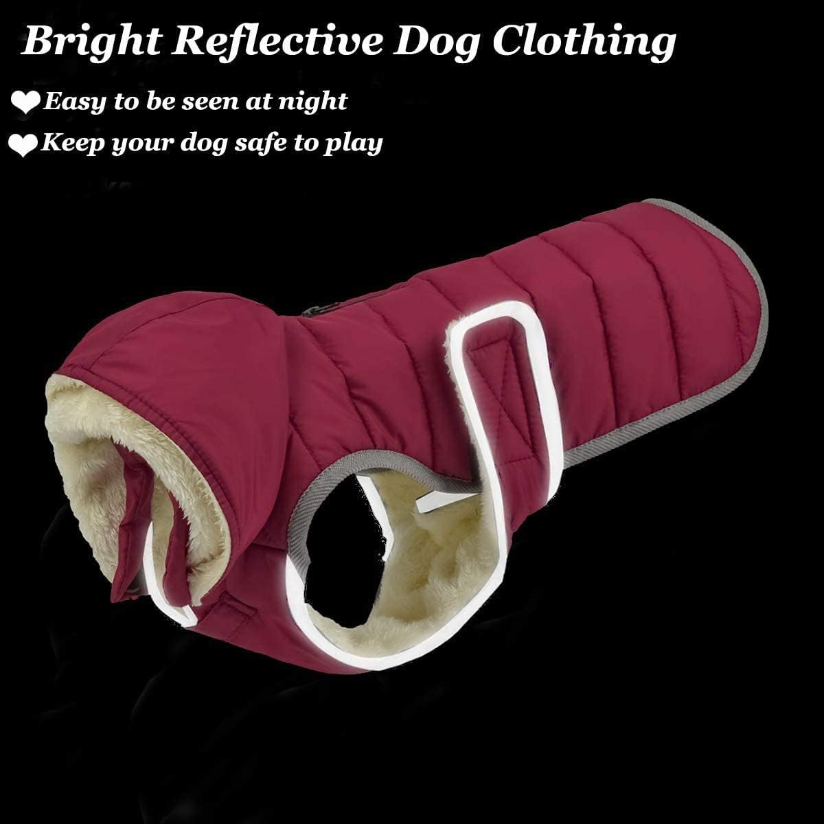 Etechydra Hondenjas Warme jassen, met afneembare capuchon, waterdichte hondenjas hondenjas winter fleece, warm jack, reflecterend hondenjas voor kleine middelgrote honden, Groene camouflage, S