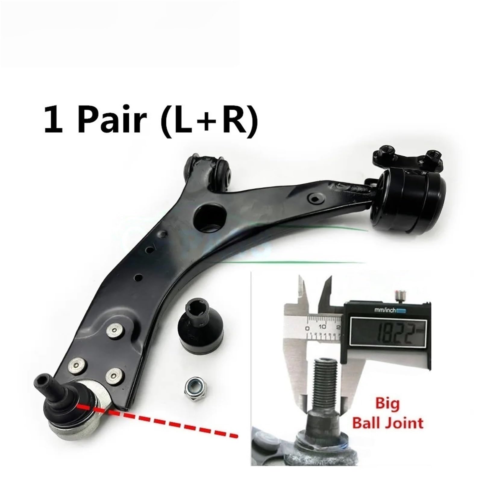 Przedni dolny wahacz kompatybilny z Ford Focus II C-MAX i VOLVO S40 C70 C30 V50 2007-1420858 duży przegub kulowy 1 para