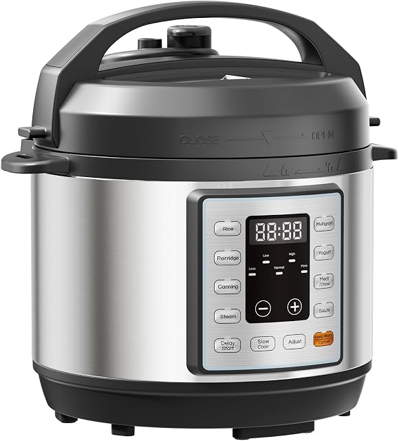 NEWBULIG 10-In-1 Electric Pressure Cooker, Programmable Stainless Steel Multi Cooker
