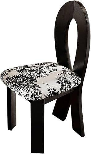 Miniatura 9 de JKGHK - Juego de sillas de comedor, sillas de cocina con respaldo de sirena, silla de comedor tapizada con patas de madera, silla de ocio para el