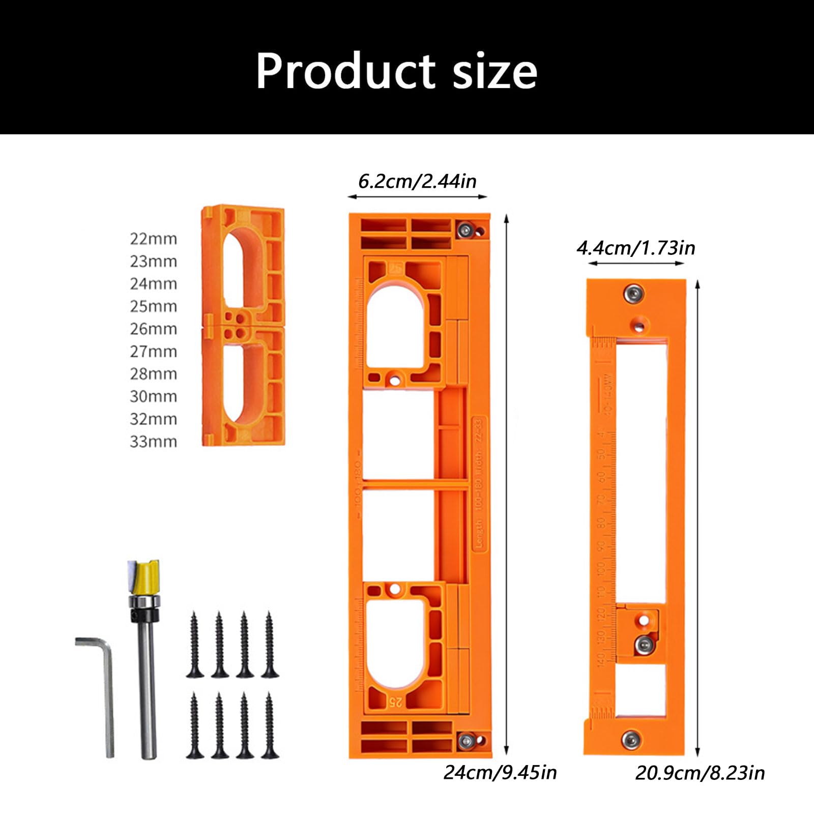 Set completo di strumenti per intaglio cerniera con intercambiabile