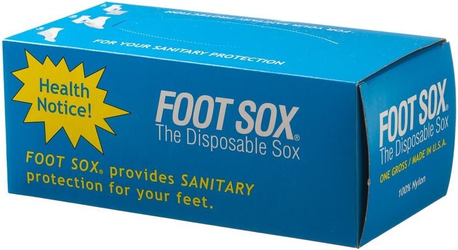 Foot Sox Original Sanitary Disposable Try on Socks (Womens Tan)
