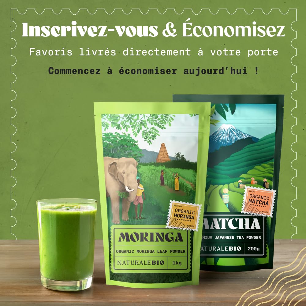 Feuilles De Moringa Oleifera Bio De Madagascar - 500 G, Séchage Naturel