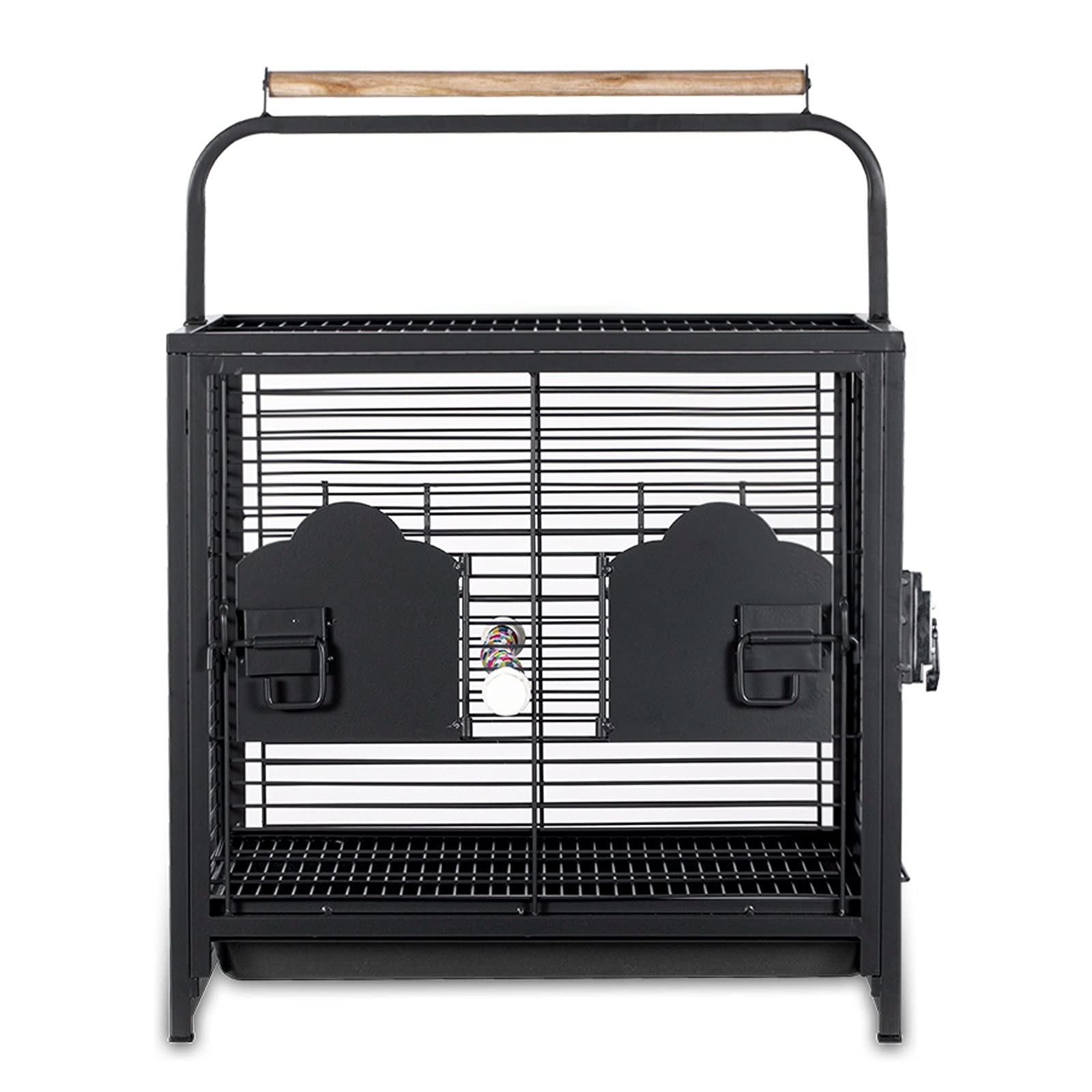 Gabbia per uccelli Portable Bird Carrier Pappagallo gabbia di viaggio con tazze di alimentazione metallo traspirante gabbia da viaggio traspirante supporto per uccelli leggero per interni all'aperto N