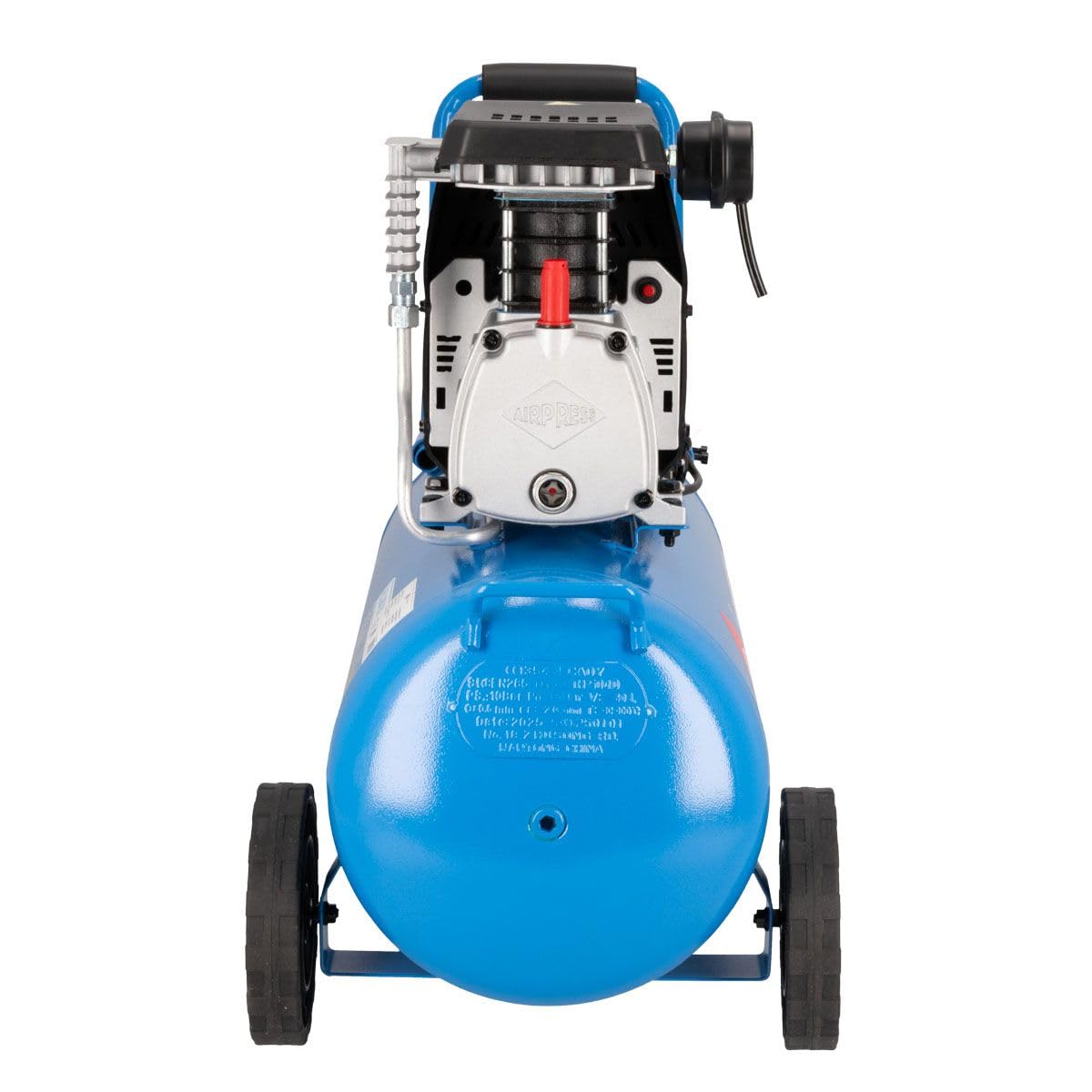 AIRPRESS - Compresor HL 260-50 8 bar 2 CV/1.5 kW 206 l/min 50 l - Compresor aire con ruedas - Compresor de aire de 50 litros uso doméstico o profesional