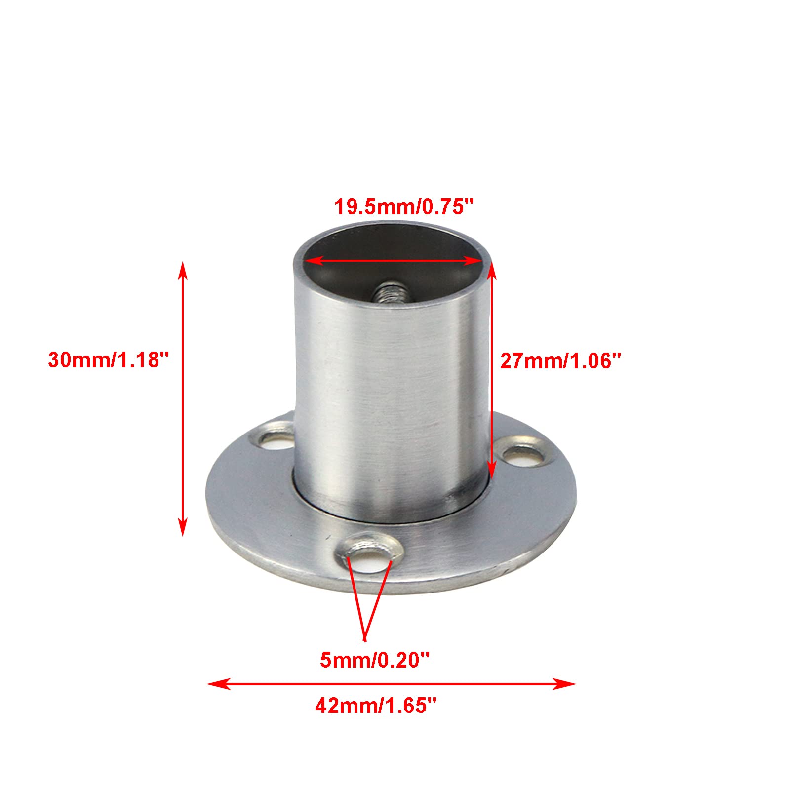 Closet Rod Support Abbasali Pack Stainless Steel Closet Pole