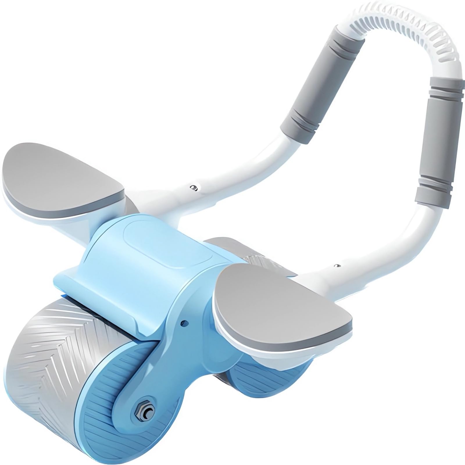 Ab Roller Wheel, Ruota per addominali, Rotella Addominali Rimbalzo Automatico, Rullo Addominali Fitness Leggero Doppie Ruote per Palestra, Casa Blu