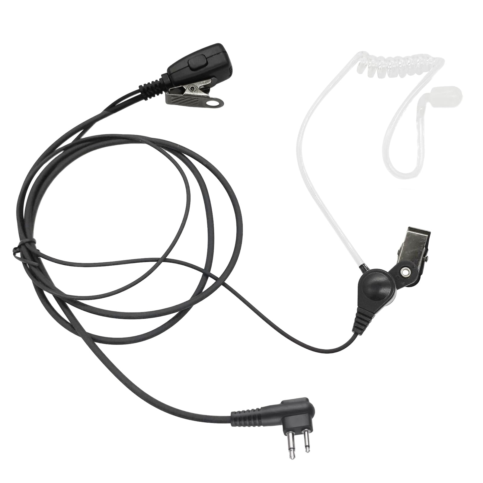 Auricolare radio con microfono PTT di sicurezza, tubo acustico auricolare per Motorola Mag One CLS 1410 bpr40 cp200 dep450 bidirezionale radio e walkie talkie (confezione da 20)