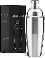 LUCKYGOOBO 24oz Professional Cocktail Shaker with Built-in Strainer - Stainless Steel Martini Margarita Mixer, Bartender Gift