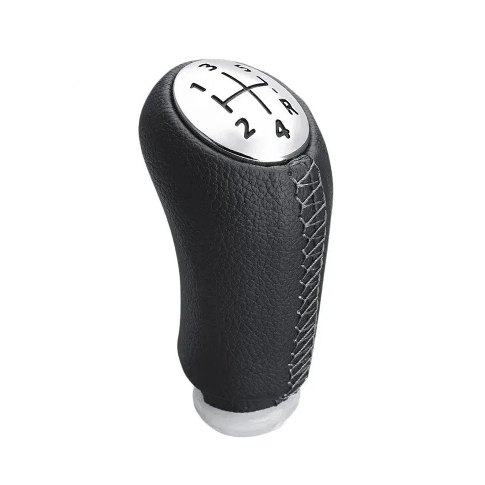 VAVGKDKPZB Shifter Lever Handle for Clio III MK2 2005-2009 MT Gear Shift Knob Shifter Head Pen Ball Arm(Matte Gray Stitch)