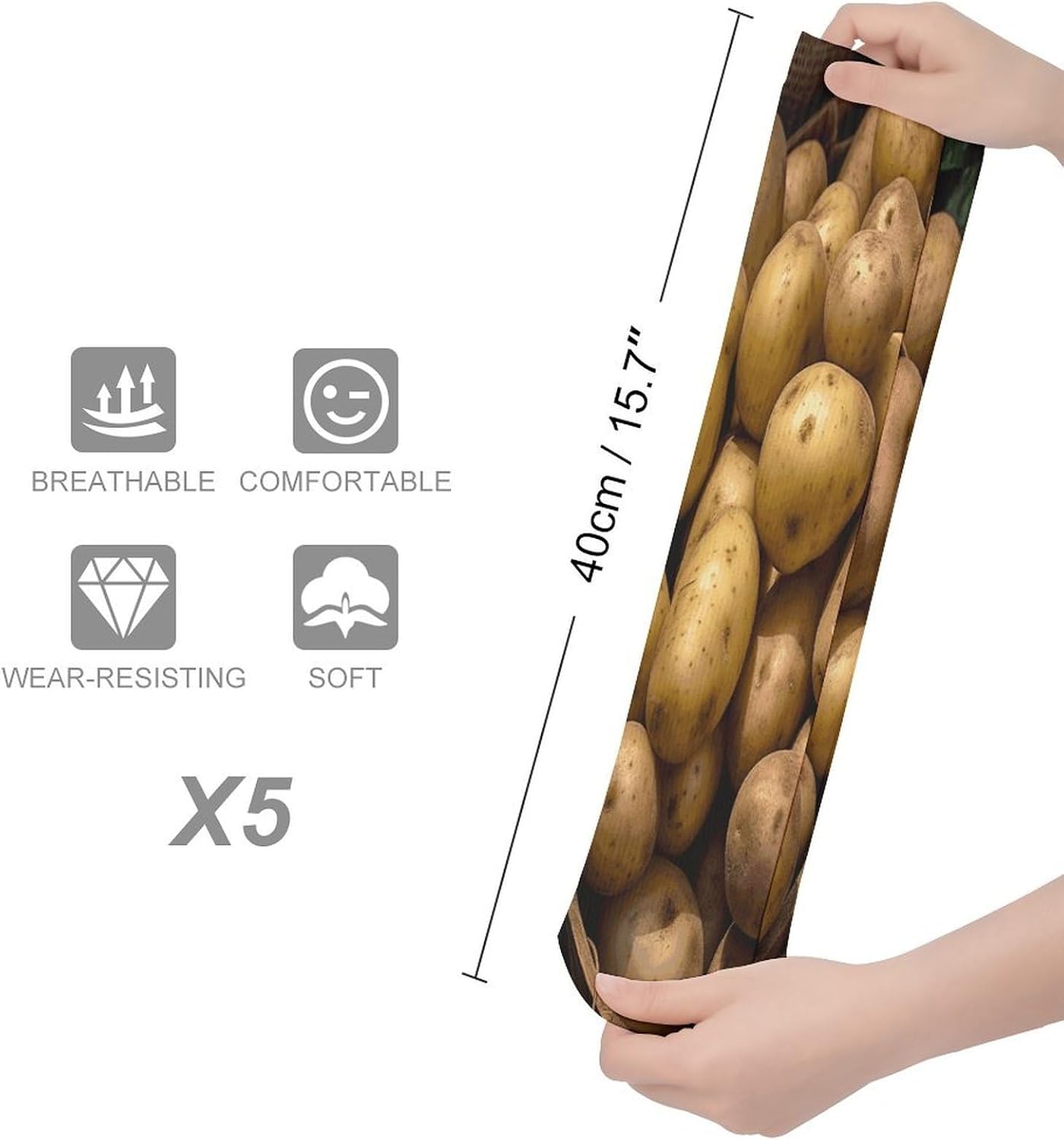 Garden Potatoes Stocking - Cute Casual Long Athletic,Crew Sock for Men Women,Running Socks Soft Breathable for Gift