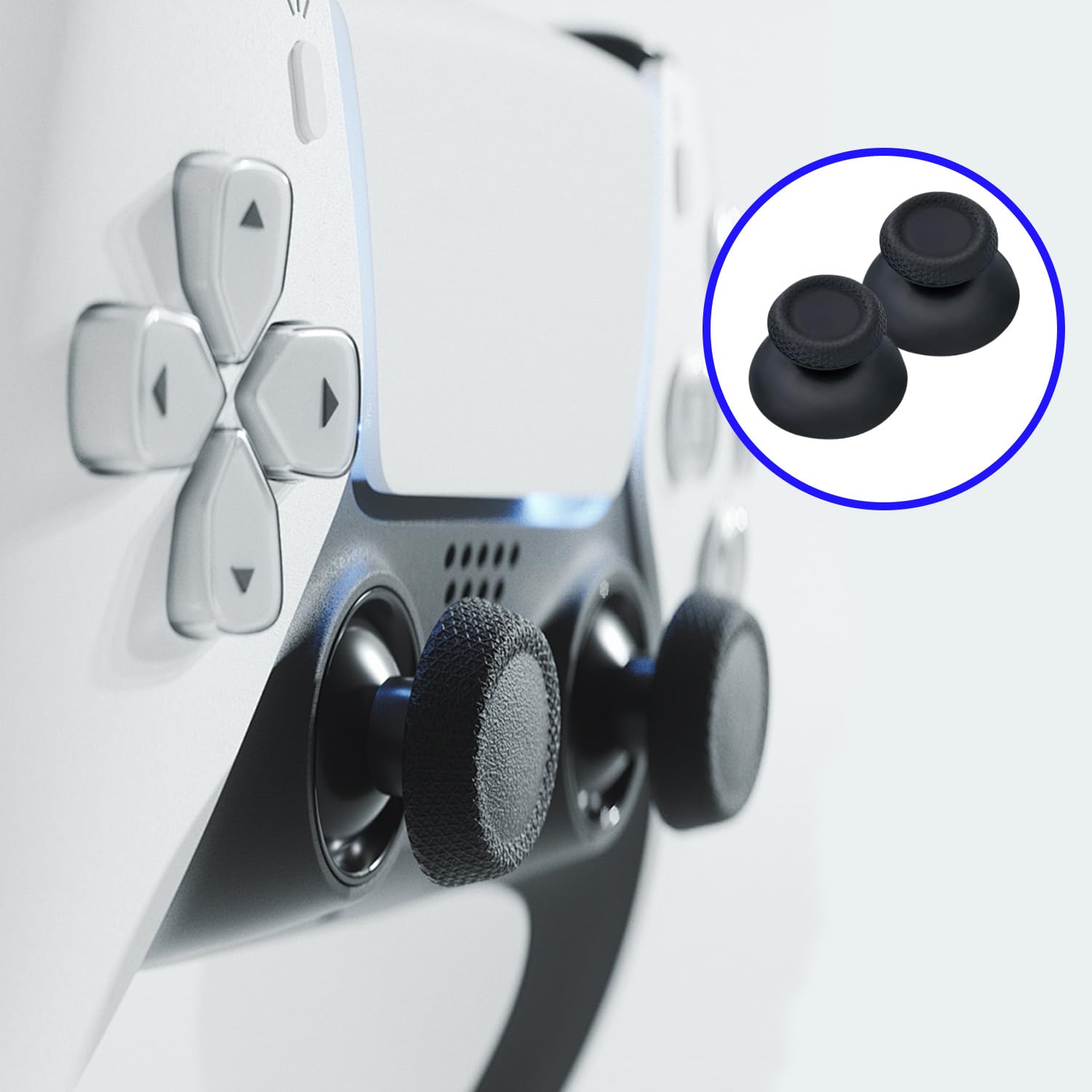 TILONKJ 4Pcs Módulos de Joystick de Efecto Hall Anti-Drift para Mando de PlayStation 5 (PS5) con Sensor Analógico 3D, Fundas de Pulsadores y Juego Completo de Herramientas de Instalación