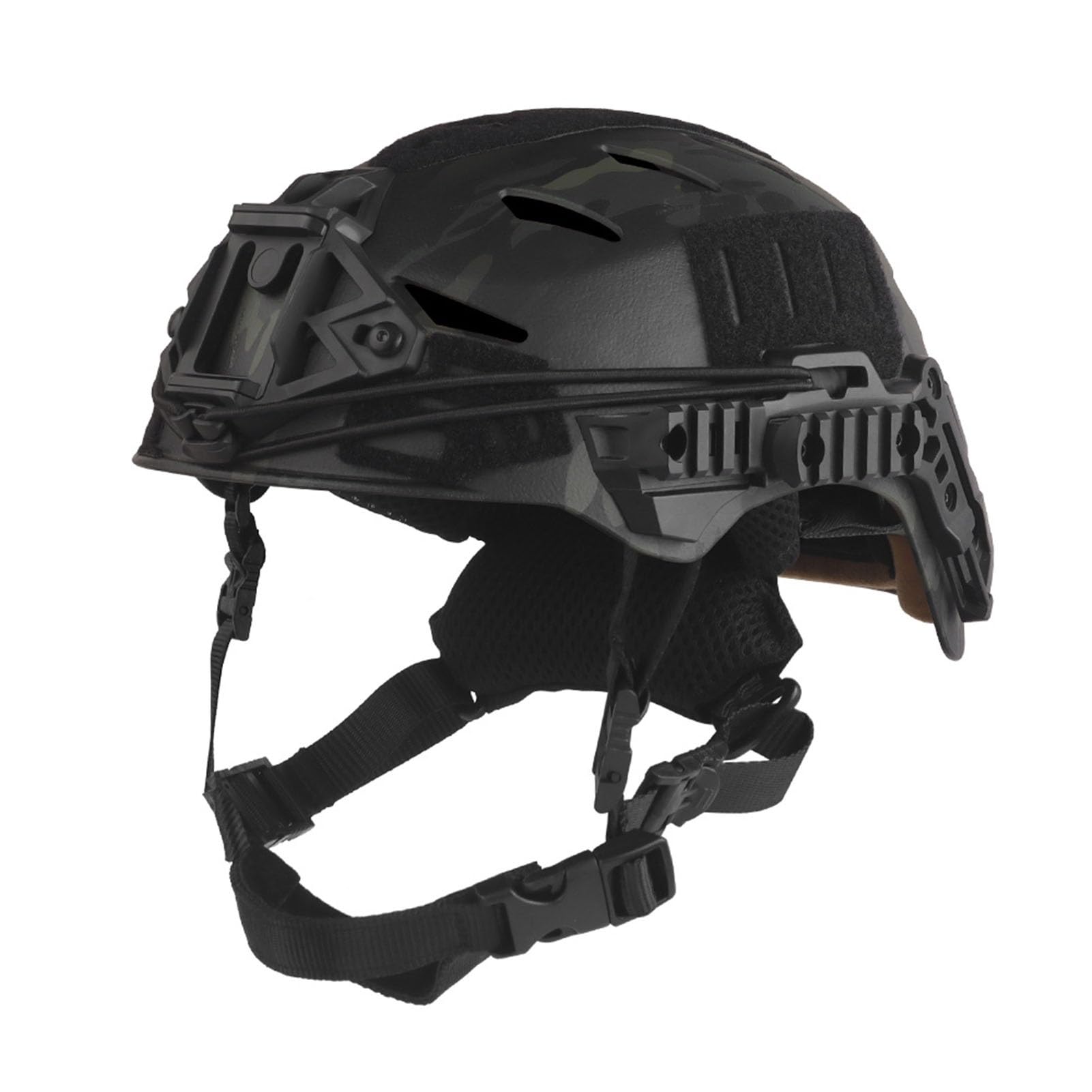 Lightweight Tactical Helmet – Comfortable Fit, Tactical Gear Compatible, NVG Mount & Rail System – Great for Tactical Training, Survival Games & Outdoor Sports(B CP)