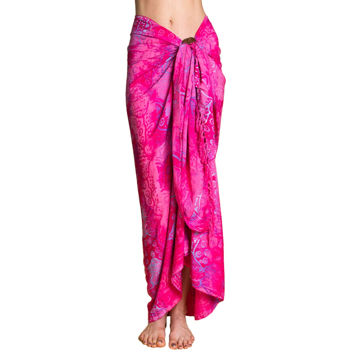 PANASIAM pareo para hombres y mujeres I 100% hecho a mano en Indonesia: cada tela es única I Falda envolvente opaca, también extra grande I Batik con colores textiles alemanes I Toalla de playa