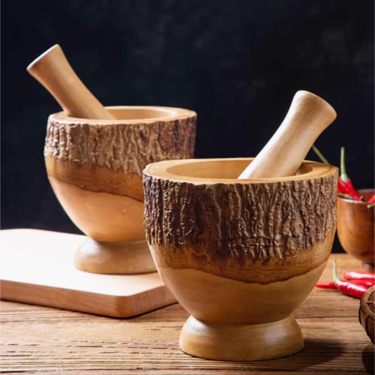 Moździerz i Tłuczek Zestaw Drewniany Tłuczek Do Czosnku Moździerz Ręczny Artefakt Do Pasty Czosnkowej Młynek Domowy Tłuczek Miska Guacamole