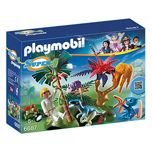 PLAYMOBIL - Isla perdida con Alien y Raptor, playset (6687)