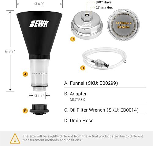 Miniatura 8 de EWK - Llave filtro de aceite Dr, 65mm 38" ToyotaLexus