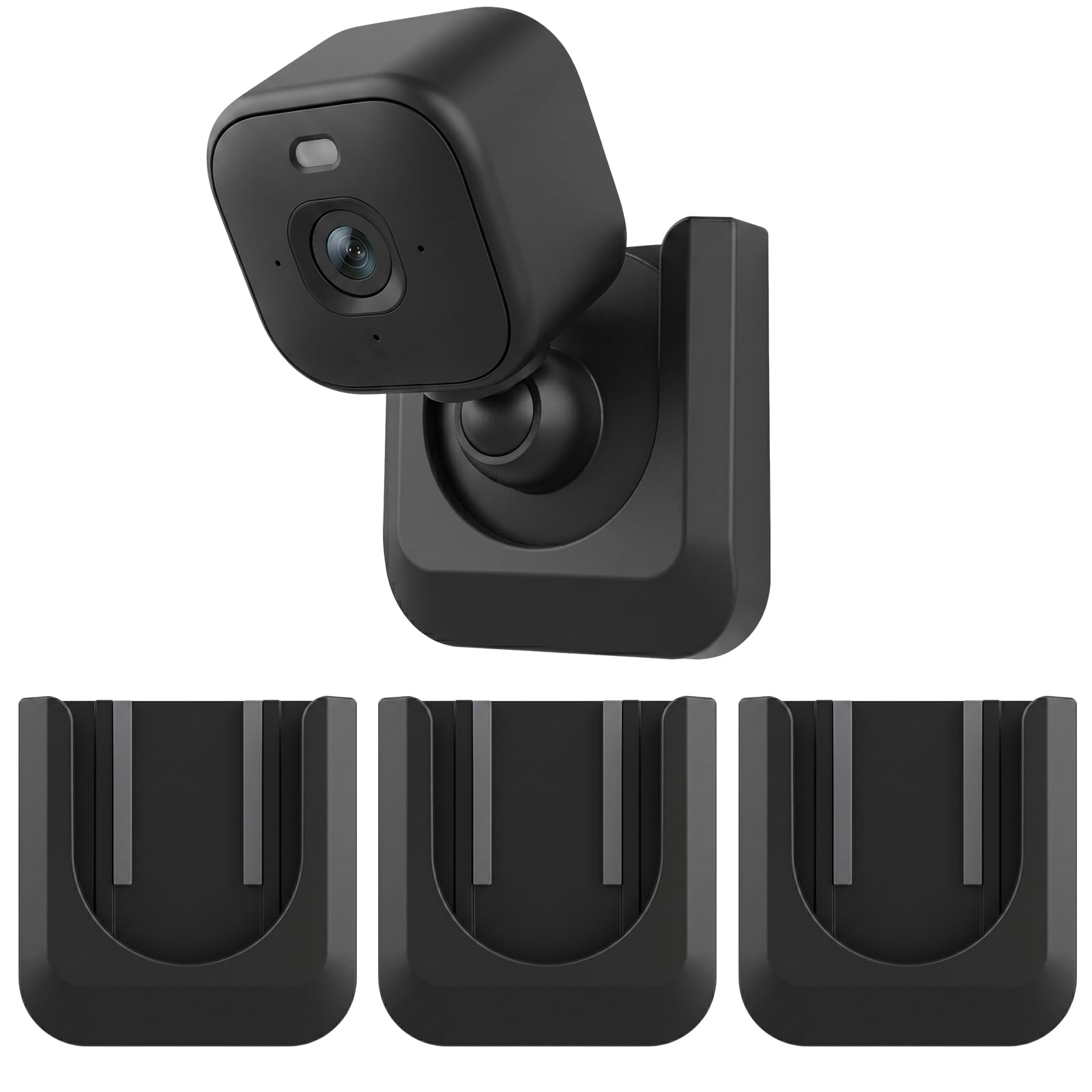 Blink Mini 2K Camera Adhesive Wall Mount Bracket, Strong Adhesive Durable Camera Mount Stand for Blink Mini Indoor Camera, No Drill, No Screws, Decorate Damage-Free, Easy to Install (Black)