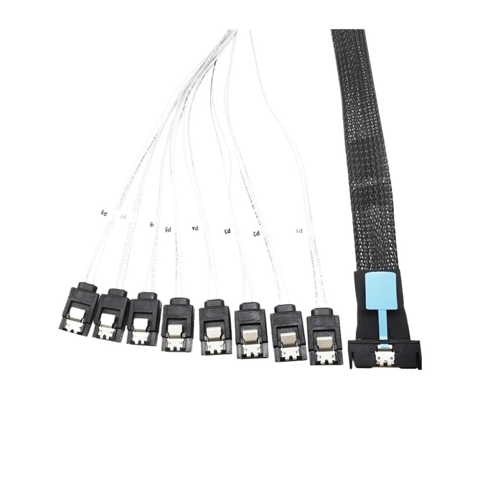 AEE9-0.5M PCI-E Slimline S*A*S SFF-8654 8I do 8X kabel do konwersji dysku twardego SFF-8654 74P na 8Xsata 7P przewód