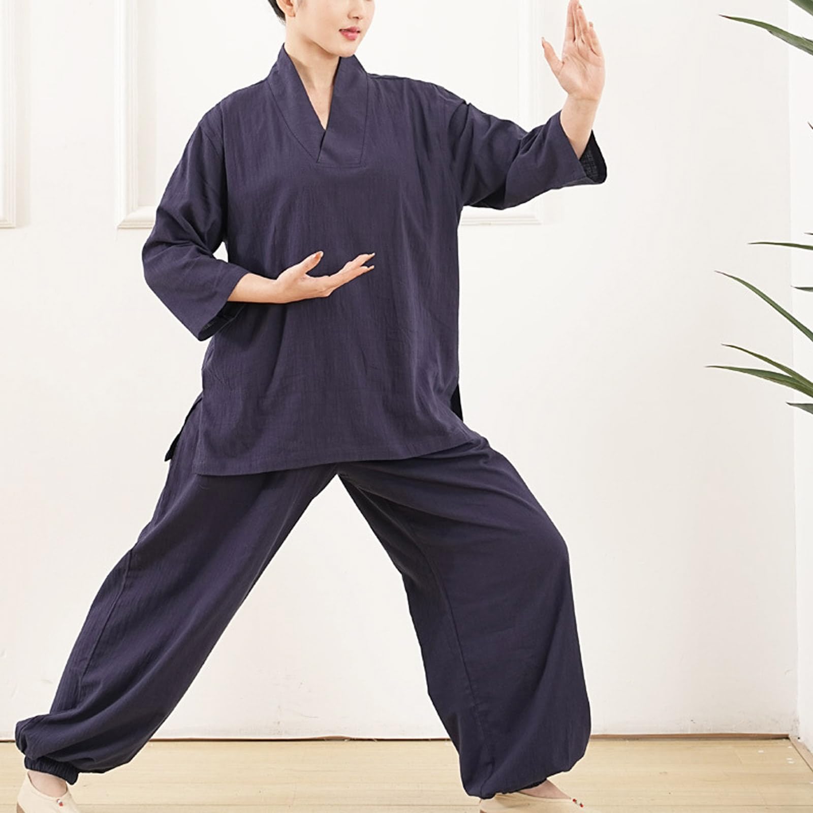 Damen-Kampfsportanzug, Unisex, Tai Chi Uniform, Traditionelle Chinesische Kleidung für Kung Fu, Zen, Meditation, Wing Chun, Wu Shu, Qigong