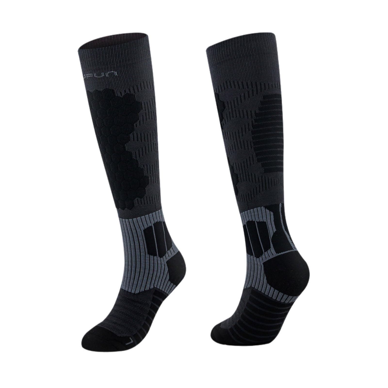 Calzini da Sci in Lana Merino per Uomo e Donna Compressione Calze Termiche al Ginocchio Assorbimento umidità Protezione Tibia Anti Vesciche per Sci-Montagna-Escursionismo-Trekking