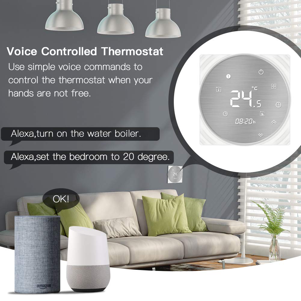 Sensore termometro, Regolatore di temperatura del termostato Smart WiFi for acqua/elettrico riscaldamento pavimento lavori della caldaia gas(For Electric Heating)