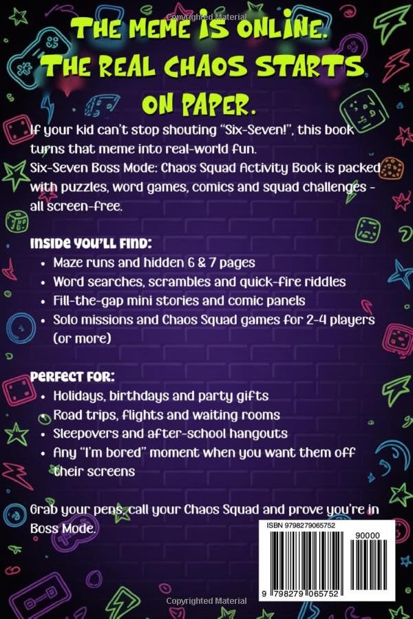 Six Seven Boss Mode: Chaos Squad Activity Book For Teens: Memes, Puzzles, Word Games, Mazes, Riddles & Squad Challenges - Image 2