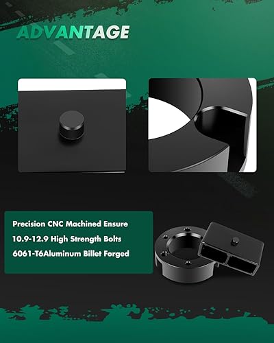 Miniatura 3 de SCITOO Kit de elevación de nivelación trasera delantera de 3 pulgadas de 2 pulgadas para Toyota 2000-2006 Espaciador de puntal de elevación