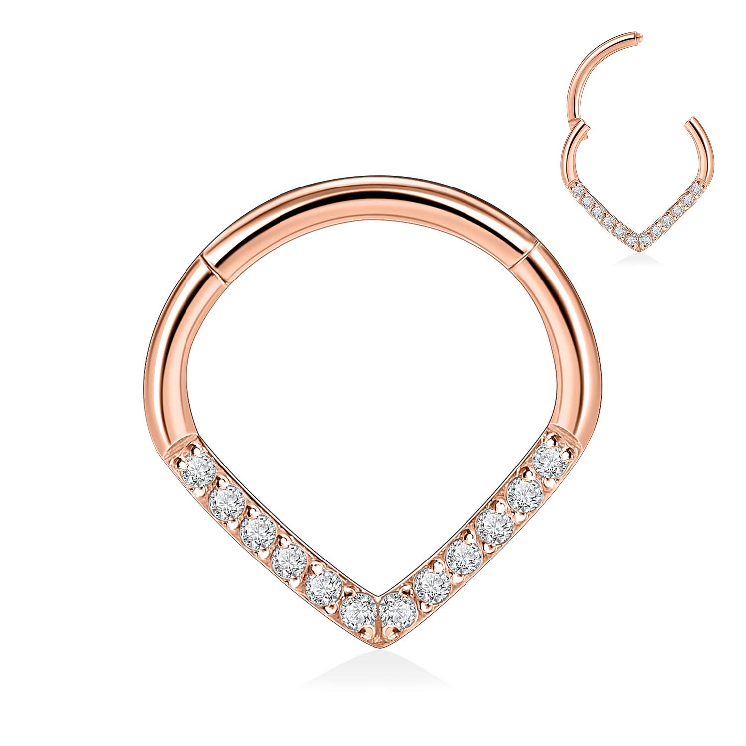 AROWRO 16G Septum & Daith Jewellery - 316L Surgical Steel Septum Rings, Daith Earrings, Nose Rings, Clicker, Rook, Helix, Lobe, Cartilage Piercing Jewellery