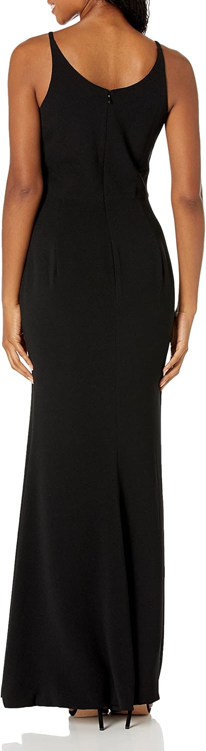 Dress the Population Iris Crepe Side Slit Gown, Black, XXL - Image 2