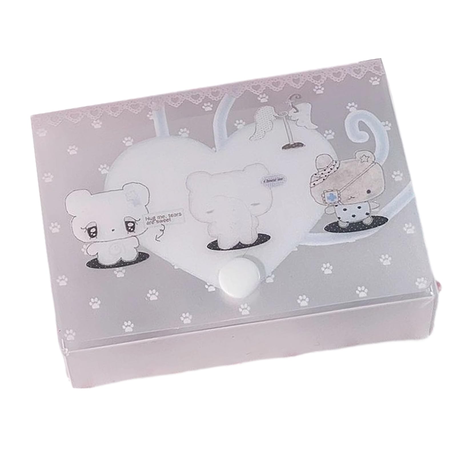 Kaeltsyn Capacity Card Collection Box with Flipping Lid Waterproof PP Organiser Container for School Offices Presentation Owner