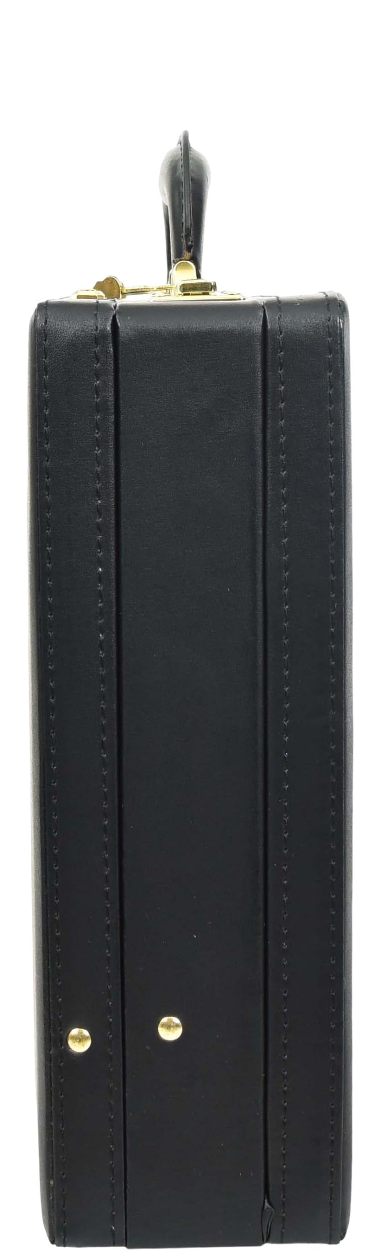 A1 FASHION GOODS Classic Attache Case Faux Leather Dual Lock Briefcase Business Bag Diplomat Black