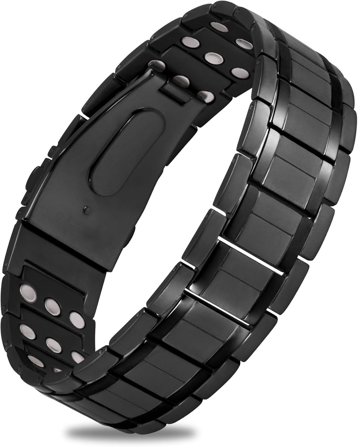 Jecanori 3X Strength Magnetic Bracelets for Men,Premium Fold–Over Clasp & Adjustable Length,Ideal Gift for Men