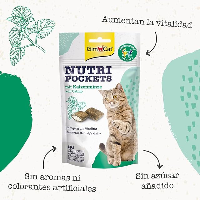 Foto 2 de 5 de GimCat Nutri Pockets menta de gato