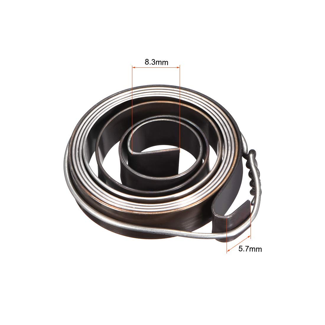 Molla di richiamo per trapano a colonna, set di molle elicoidali di ritorno di alimentazione della molla della chiglia, 2,2 piedi di lunghezza, 36 x 8 x 0,8 mm
