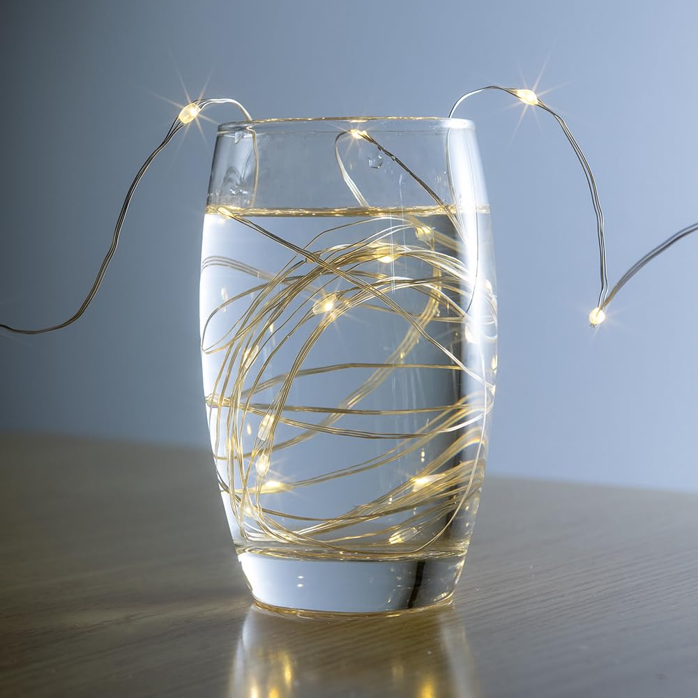 LED Lichterkette – 200 m Silberdraht, warmweiß, wasserdicht, mit Fernbedienung – für Innen & Außen: Weihnachtsbaum, Terrasse, Garten, Pflanzen & mehr