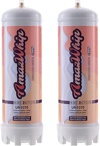 Cargador de crema batida, tanques de 2.2 litros,Cilindros de cargador de crema 1364G (2 cilindros)