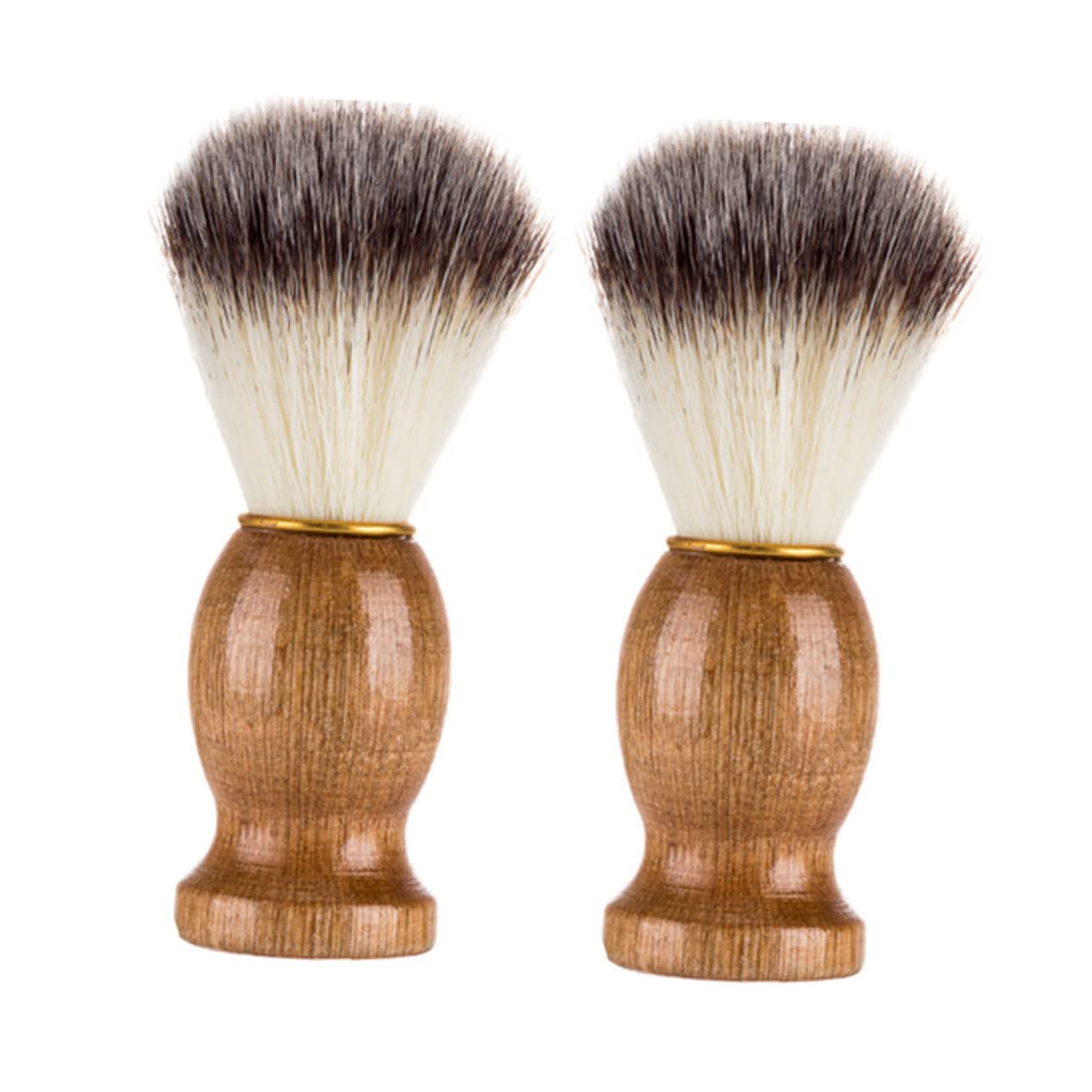 VICASKY Men's Shaving Brush Set 2pcs Beard Shave Brush Wood Handle Alternative