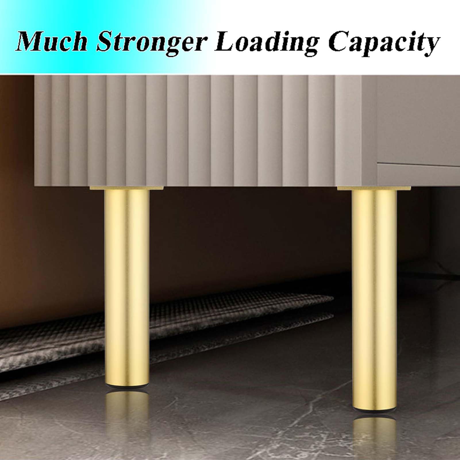 Paquete de 4 Patas de Metal para Muebles, niveladores de Rosca para Muebles, Patas de Soporte de Cama de Altura Ajustable, Patas de Metal Resistentes para Muebles, Patas