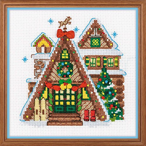 Image of RIOLIS Winter Cabin Counted Cross-Stitch Kit