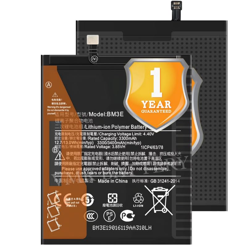 Image of Original BM3E Battery Compatible for Xiaomi Mi 8 (M1803E1A) - (3400mAh) - 1 Year Warranty K7